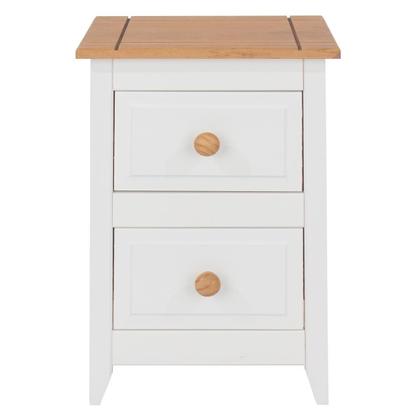 Imagem de Mesa de Cabeceira com 2 Gavetas Branco