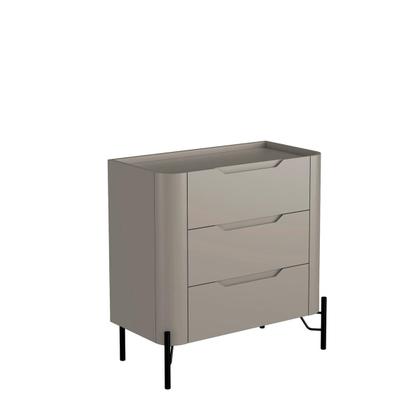 Imagem de Mesa de Cabeceira com 3 Gavetas 70cm Pés em Metal 100% MDF