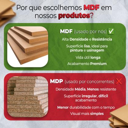 Imagem de Mesa De Cabeceira Com Gaveta Suspensa Slim Quarto Mdf