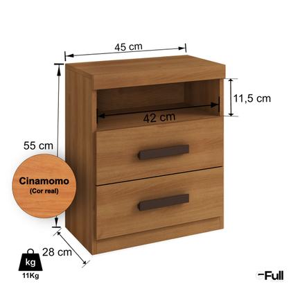 Imagem de Mesa de Cabeceira Criado Compacto Quarto Cama Cinamomo