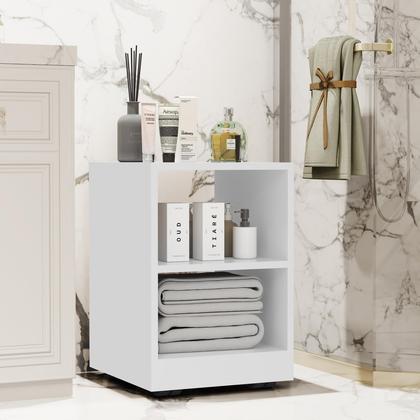 Imagem de Mesa de Cabeceira Criado Decore Compacto com Rodízios 