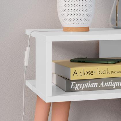 Imagem de Mesa de Cabeceira Criado Liz Pés Palito Moderna