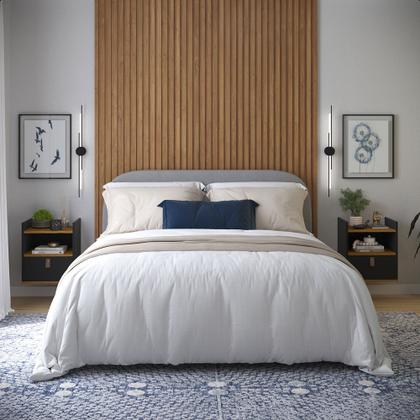 Imagem de Mesa de Cabeceira Criado Suspenso Flow Quarto Pés Retrô