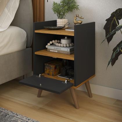 Imagem de Mesa de Cabeceira Criado Suspenso Flow Quarto Pés Retrô