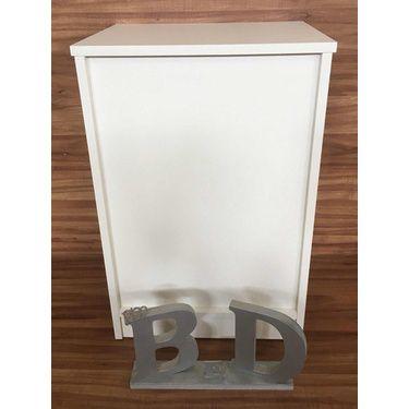 Imagem de Mesa de cabeceira de chão com 3 gavetas 1 peça 40x60x30 mdf branco