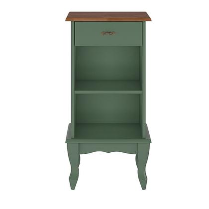 Imagem de Mesa de Cabeceira de Madeira Antique com 1 Gaveta e 2 Nichos - 1049