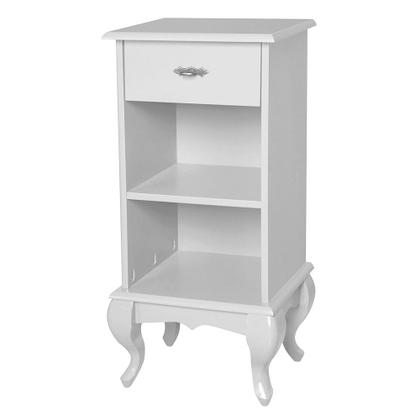 Imagem de Mesa de Cabeceira de Madeira Antique com 1 Gaveta e 2 Nichos - 1049