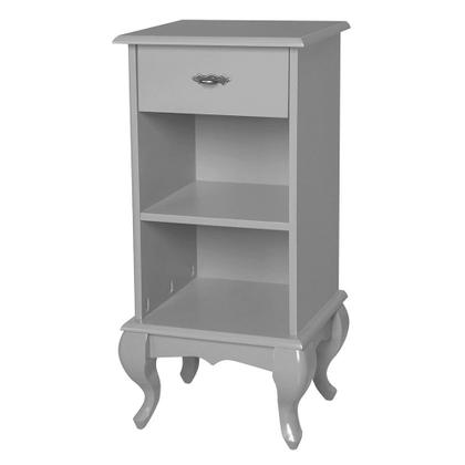 Imagem de Mesa de Cabeceira de Madeira Antique com 1 Gaveta e 2 Nichos - 1049