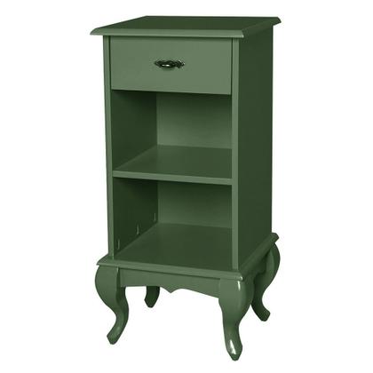 Imagem de Mesa de Cabeceira de Madeira Antique com 1 Gaveta e 2 Nichos - 1049