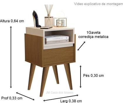Imagem de Mesa de Cabeceira Debora Plus Pés Palito Com Gaveta - Cores - Comprar moveis para sua casa