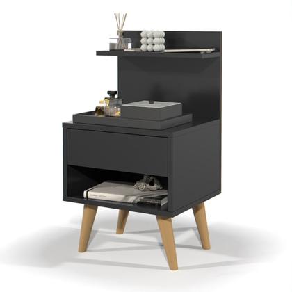 Imagem de Mesa de Cabeceira Decor Criado Estilo Retrô Para Quarto Sleep - Várias Cores