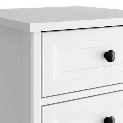 Imagem de Mesa de Cabeceira Ditália 2 Unidades 3 Gavetas DM-111 Branco