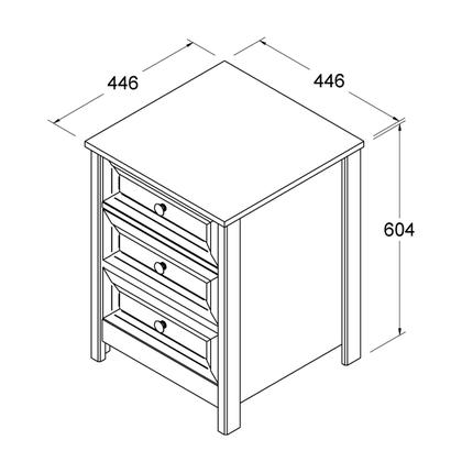 Imagem de Mesa de Cabeceira Ditália 3 Gavetas DM-111 Branco