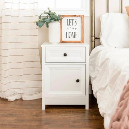 Imagem de Mesa de Cabeceira Ditália Conjunto com 2 un. DM-114 Branco