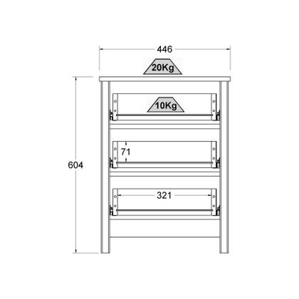 Imagem de Mesa de Cabeceira Ditália Conjunto com 2 un. DM-114 Branco