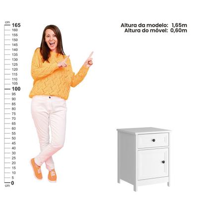 Imagem de Mesa de Cabeceira Ditália Conjunto com 2 un. DM-114 Branco
