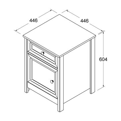 Imagem de Mesa de Cabeceira Ditália Conjunto com 2 un. DM-114 Branco
