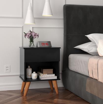 Imagem de Mesa De Cabeceira Duda Pés Palito Retrô - Jalmac Móveis