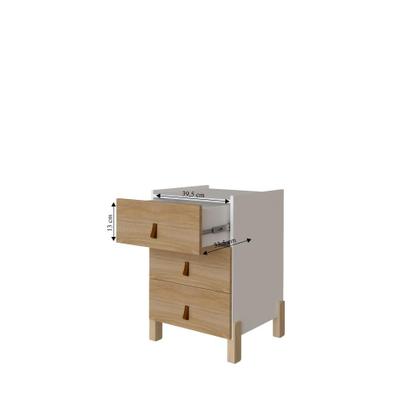 Imagem de Mesa de cabeceira dumont com 3 gavetas