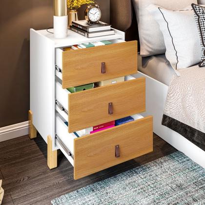 Imagem de Mesa de cabeceira dumont com 3 gavetas