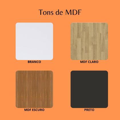 Imagem de MESA DE CABECEIRA DUO AÇO FERRO MDF ESTILO INDUSTRIAL CM02 Informar cor da estrutura e MDF via mensagem após a compra