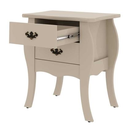 Imagem de Mesa De Cabeceira Em Mdf 2 Gavetas Bombê Premier- Cores