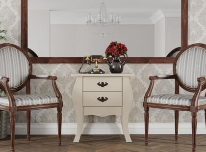 Imagem de Mesa De Cabeceira Em Mdf 2 Gavetas Bombê Premier- Cores