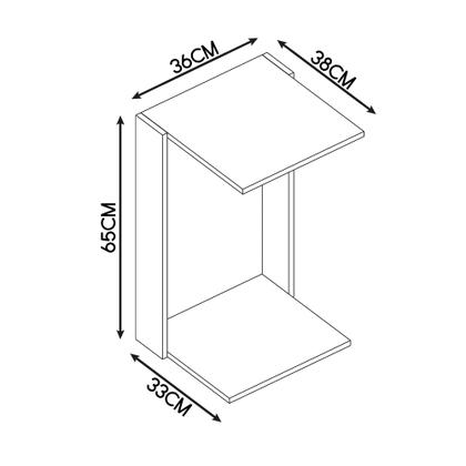 Imagem de Mesa de Cabeceira Encaixe Lateral de Sofá Sala Quarto Utilidade Mdf