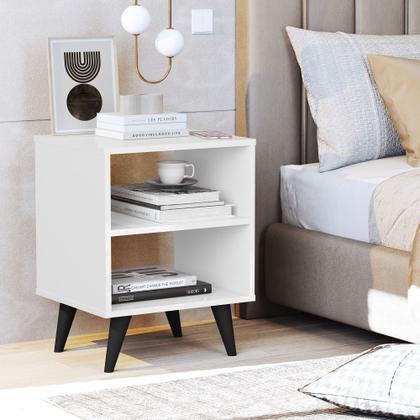 Imagem de Mesa de Cabeceira Encanto Retrô Com Nichos