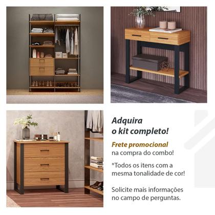 Imagem de Mesa de Cabeceira Estilo Industrial 100% MDF