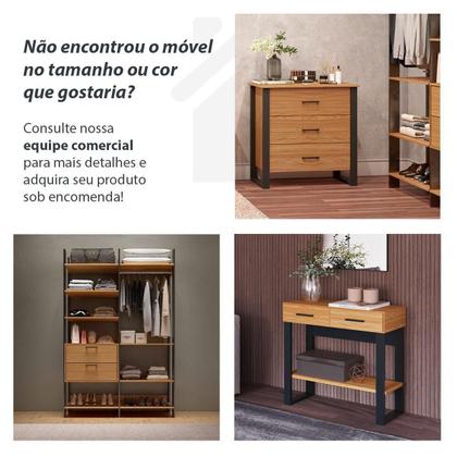 Imagem de Mesa de Cabeceira Estilo Industrial 100% MDF