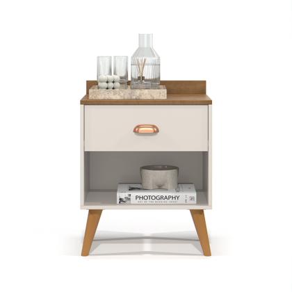 Imagem de Mesa De Cabeceira Estilo Retrô Pés Palito Pérola New - Várias Cores