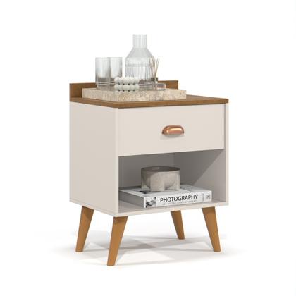 Imagem de Mesa De Cabeceira Estilo Retrô Pés Palito Pérola New - Várias Cores