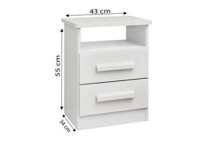 Imagem de Mesa de Cabeceira Firenze 2 Gavetas com Nicho - D Doro