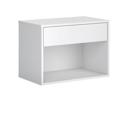 Imagem de Mesa De Cabeceira Flutuante Estreita Design Simples Com Nicho Quarto Compacto mesa de cabeceira Lindo Retro