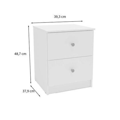 Mesa de Cabeceira Gandu 2 GV Branca - Politorno Móveis Imagem de Mesa de Cabeceira Gandu 2 GV Branca