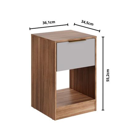 Imagem de Mesa de Cabeceira Gaveta e Nicho Aberto Exportação