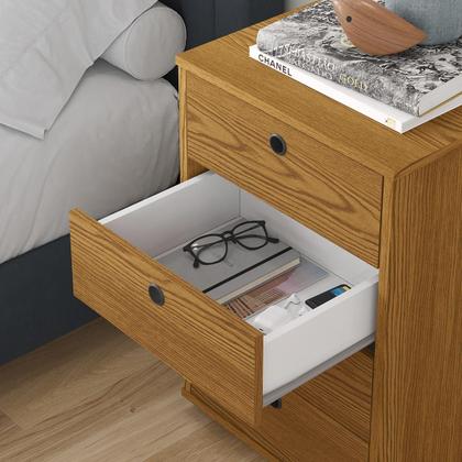 Imagem de Mesa de Cabeceira Gaveteiro Classic 04 Gavetas Criado Grande Quarto