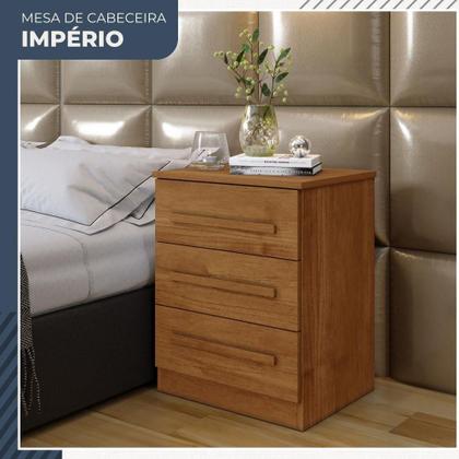 Imagem de Mesa de Cabeceira Império 3 Gavetas Benetil Cinamomo