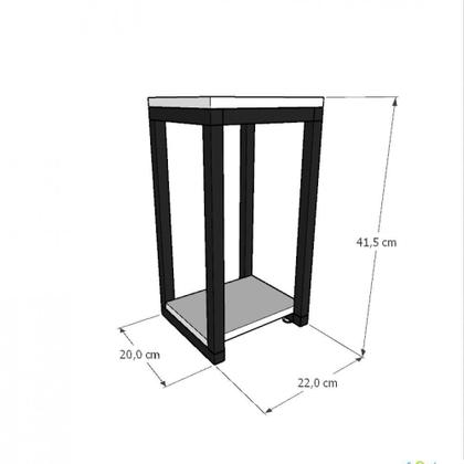 Imagem de Mesa de cabeceira industrial cinza mdf canto quarto mesas de cabeceira mesinha cabeçeira cabiceira