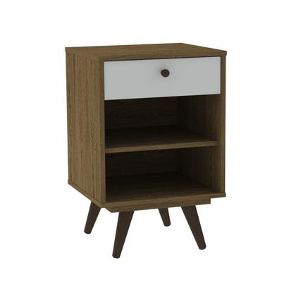 Imagem de Mesa de Cabeceira Infantil 1 Gaveta 1 Prateleira Retrô Luna