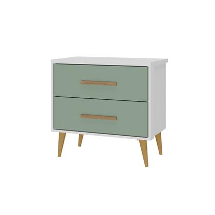 Imagem de Mesa de Cabeceira Infantil Arco-íris Espresso Móveis Branco/Verde