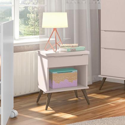 Imagem de Mesa de Cabeceira Infantil com 1 Gaveta Melinda Rosê - Phoenix