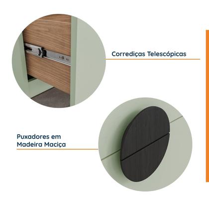 Imagem de Mesa de Cabeceira Infantil com 2 Gavetas Joy Kids CabeCasa MadeiraOriginals