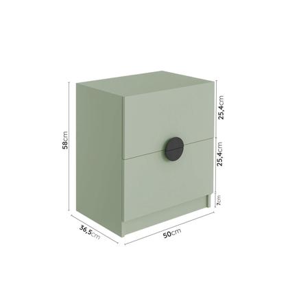 Imagem de Mesa de Cabeceira Infantil com 2 Gavetas Joy Kids CabeCasa MadeiraOriginals