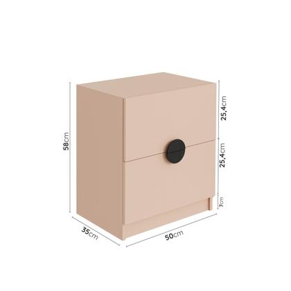 Imagem de Mesa de Cabeceira Infantil com 2 Gavetas Joy Kids CabeCasa MadeiraOriginals