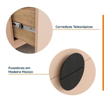 Imagem de Mesa de Cabeceira Infantil com 2 Gavetas Joy Kids CabeCasa MadeiraOriginals