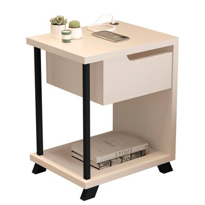 Imagem de Mesa de Cabeceira JB 1010 Várias Cores Mesinha Apoio Decorativa de Canto Quarto Cama Criado Moderno