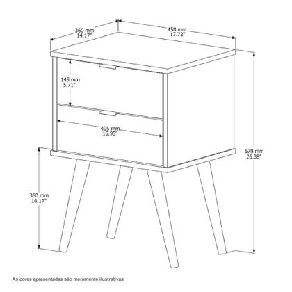 Imagem de Mesa de Cabeceira JB 1818 Pérola Bechara