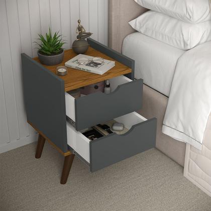 Imagem de Mesa De Cabeceira Juma 2 Gavetas Quarto Decoração